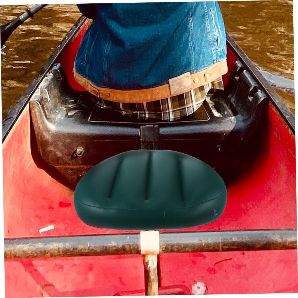 2pcs Inflatable PVC Boat Seat Cushion Thickened Portable Rafting Saddle Pad for Water Sports Breathable and Comfortable Cushion for Kayaking and Boating
