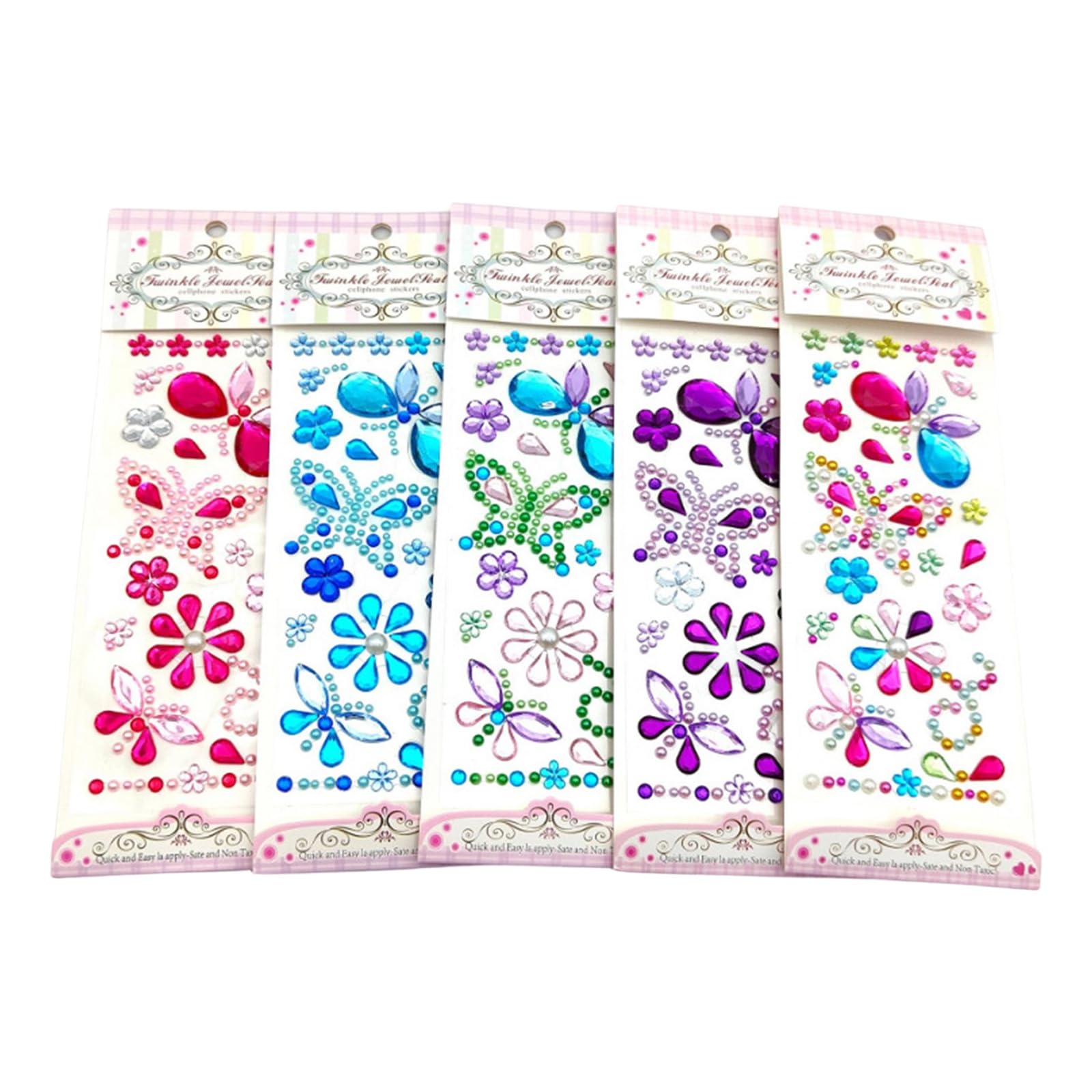 Tsophreniq Selfs Adhesive Rhinestones Sticker for Face Nails Body Makeup Festival Blings Jewels Star Heart Stickers for