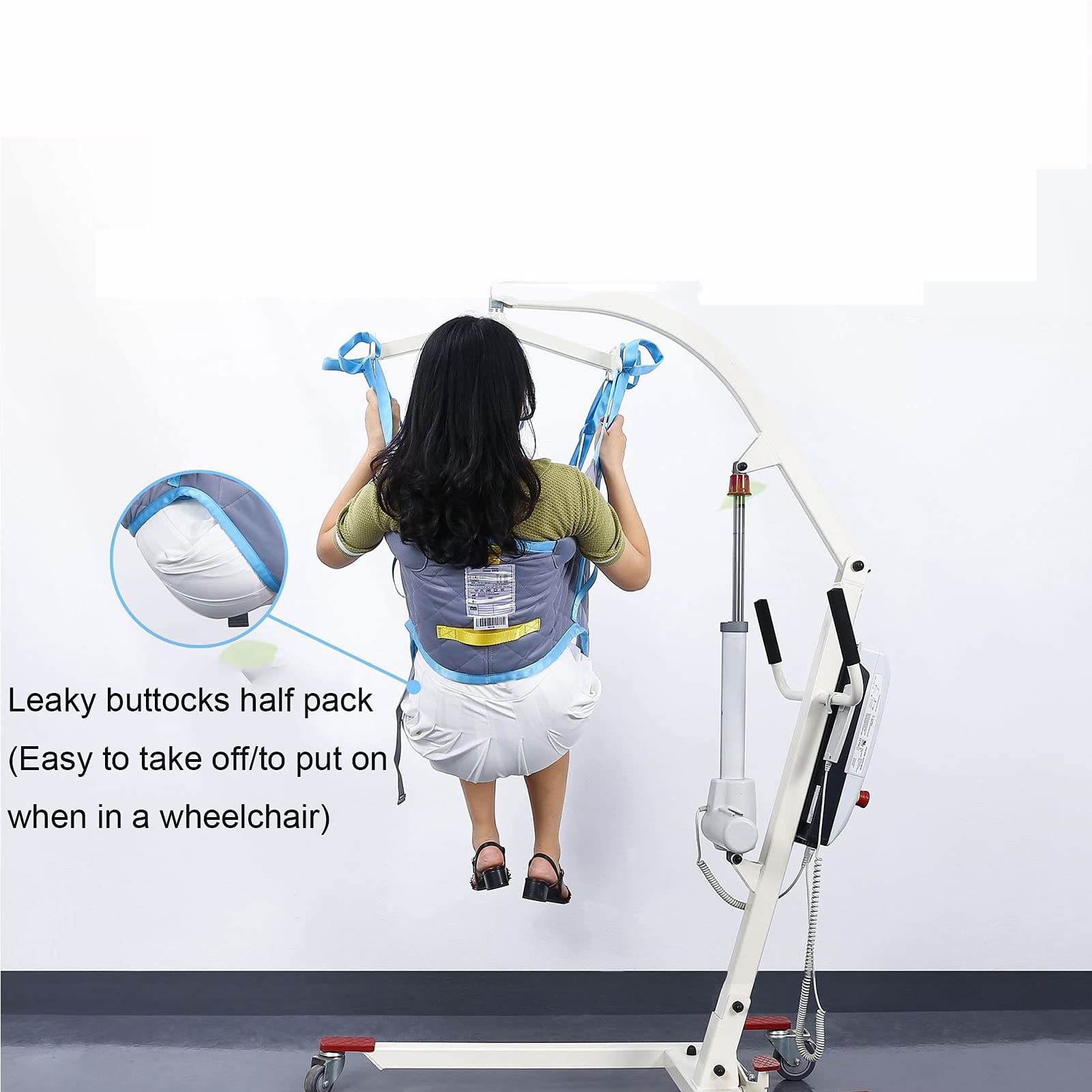 Eslinga de Elevación para IR al Baño, Eslinga de Elevación de Pacientes para Transferencia Asistida, Accesorios de Enfermer, Carga Máxima 275kg (Excluyendo grúas)