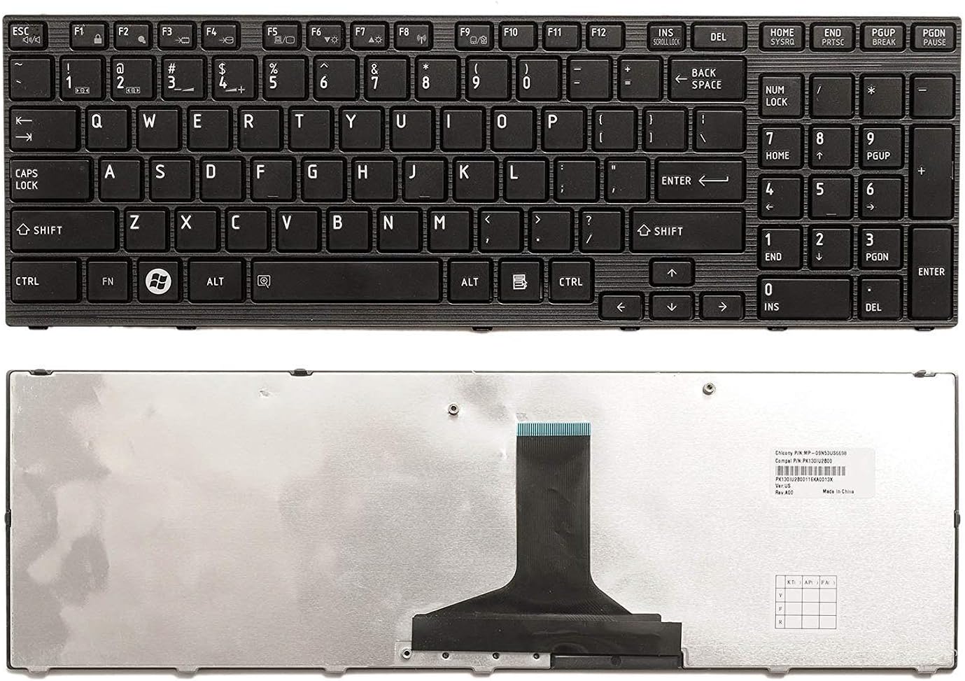 Replacement Laptop Keyboard for Toshiba Satellite P750 P750D P755 P755D P770 P770D P775 P775D Qosmio X770 X 775 Series
