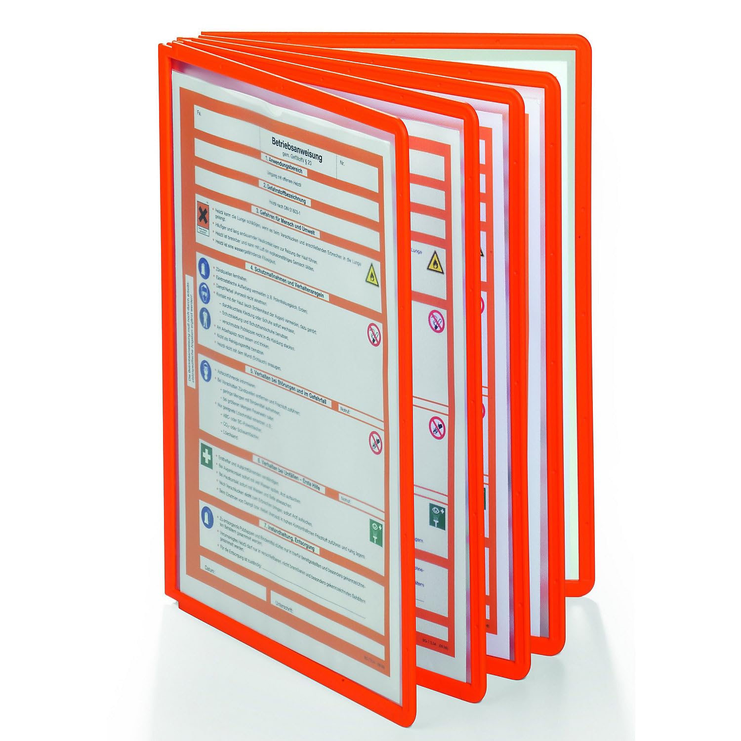 Durable | Klarsichttafel mit Profilrahmen | Für DIN A4, VE 10 Stk, orange