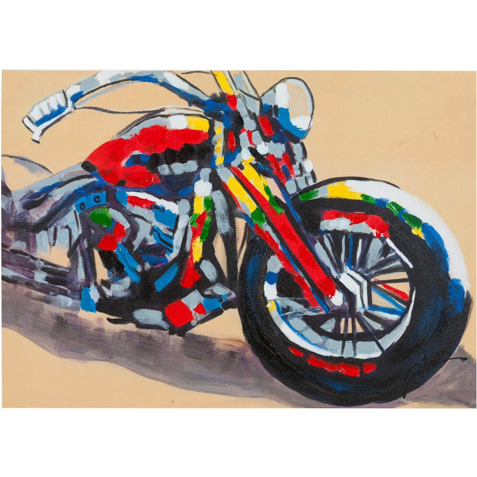 Tableau huile sur toile 50x70 cm Biscottini pour sublimer le design de votre salon