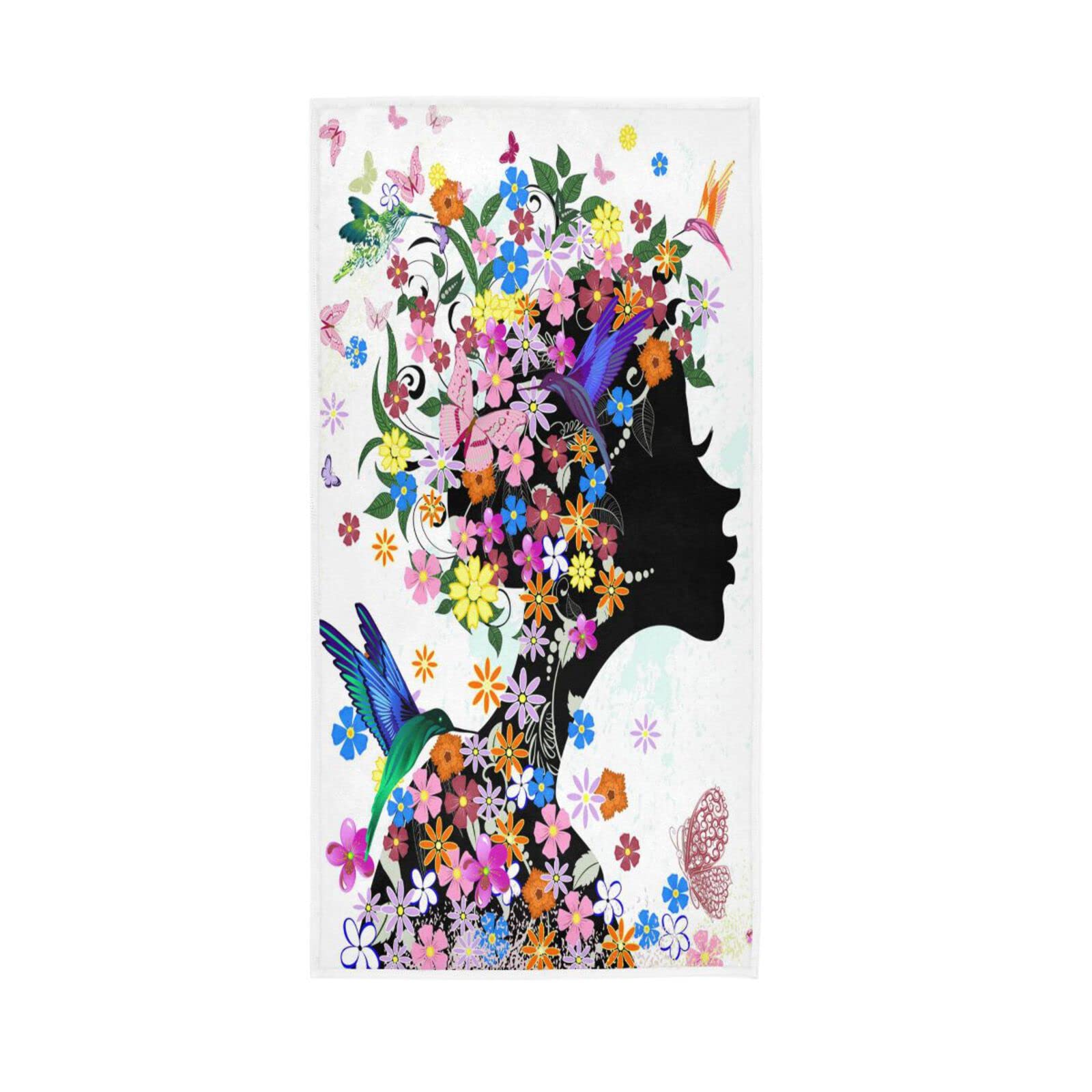 LSRCPD Hand Towels Flower Fairy Floral Decor Fingertip Soft Face Towel Absorbent Bathroom Kitchen Towels