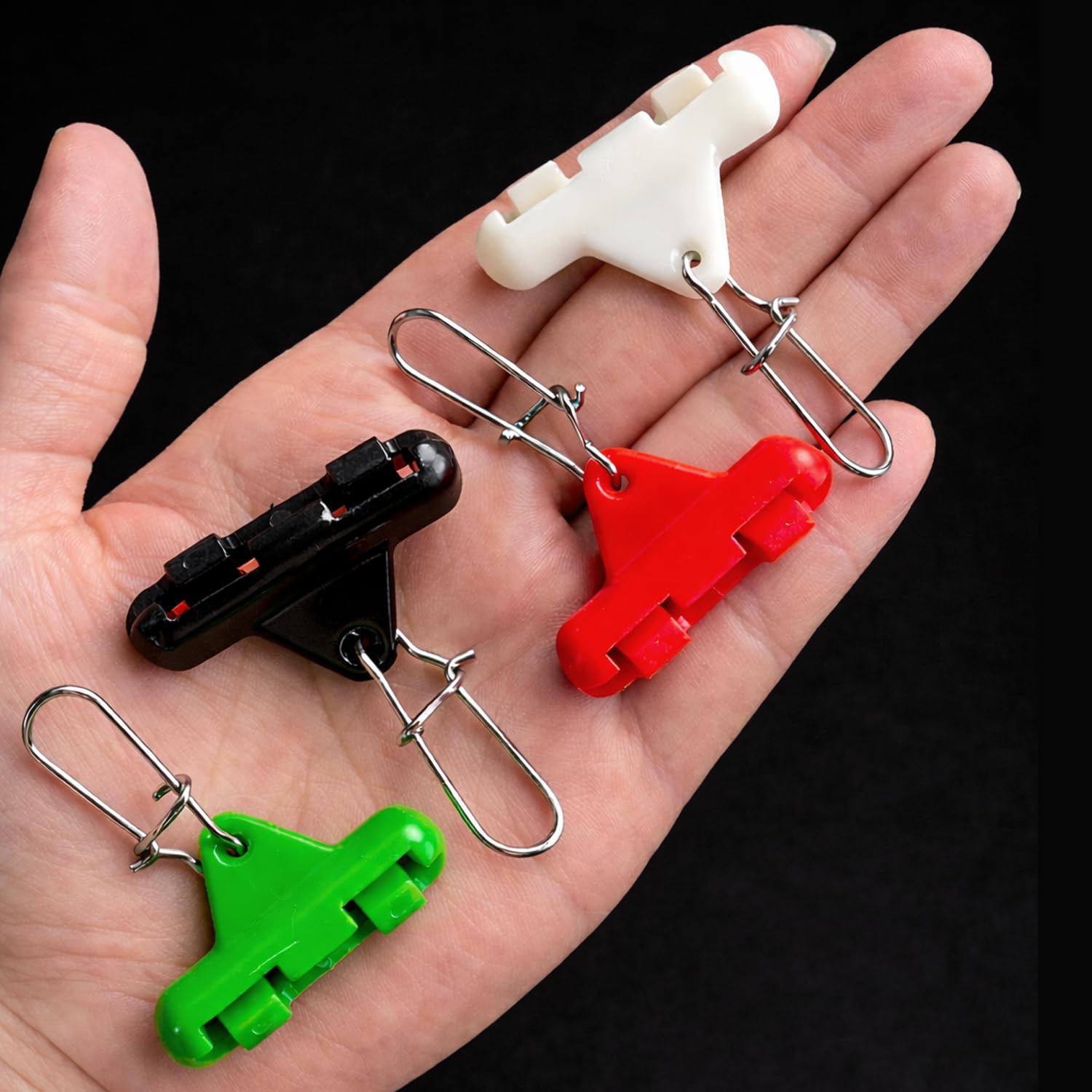 Toboganes de plomada para pesca con parachoques de peso, tobogán de pesca sin torsión, deslizador de plomada con clip para un fácil cambio de peso, protege la línea y el nudo para bagre