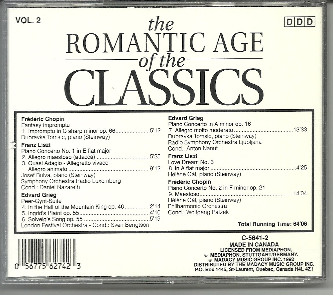 The Romantic Age of the Classics Vol. 2
