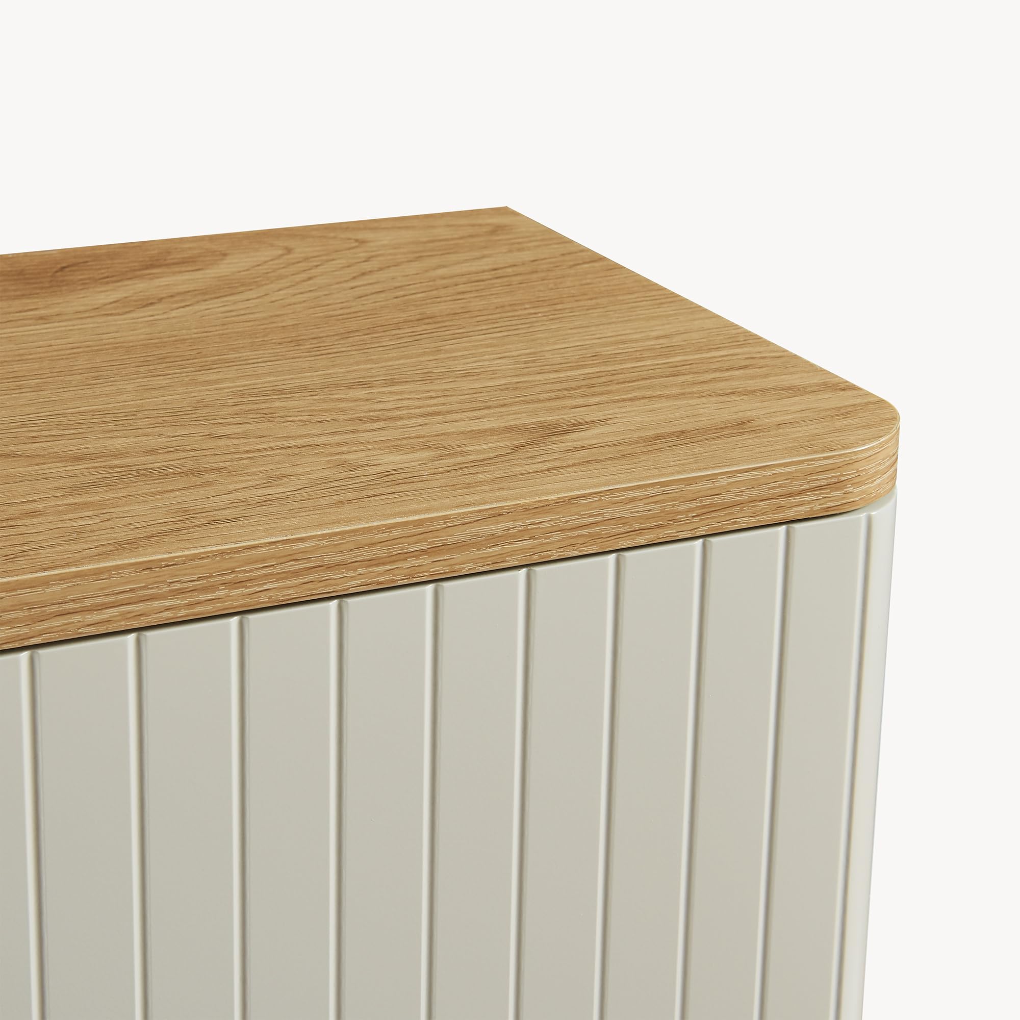 [en.casa] Armadietto a Muro con Anta Mobiletto da Parete con Vano Aperto e Ripiano Pensile Multiuso con Mensola per Bagno Cucina Ingresso 50 x 45 x 24 cm - Effetto Rovere/Avena Oatmeal