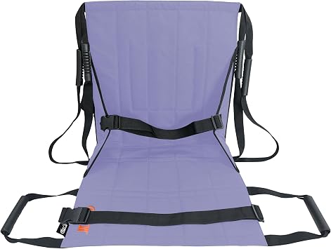 Heavy Duty Wheelchair Transfer Pad with Handles, Non-Slip Patient Transfer Board, Portable Bed to Car/Chair/Stair Lift Aid for Elderly Disabled Bedridden, Supports 220 LBS Purple