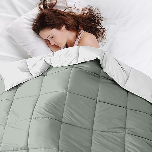 Miniatura 8 de Modern Threads Edredón reversible de plumón alternativo de microfibra blancogris Queen