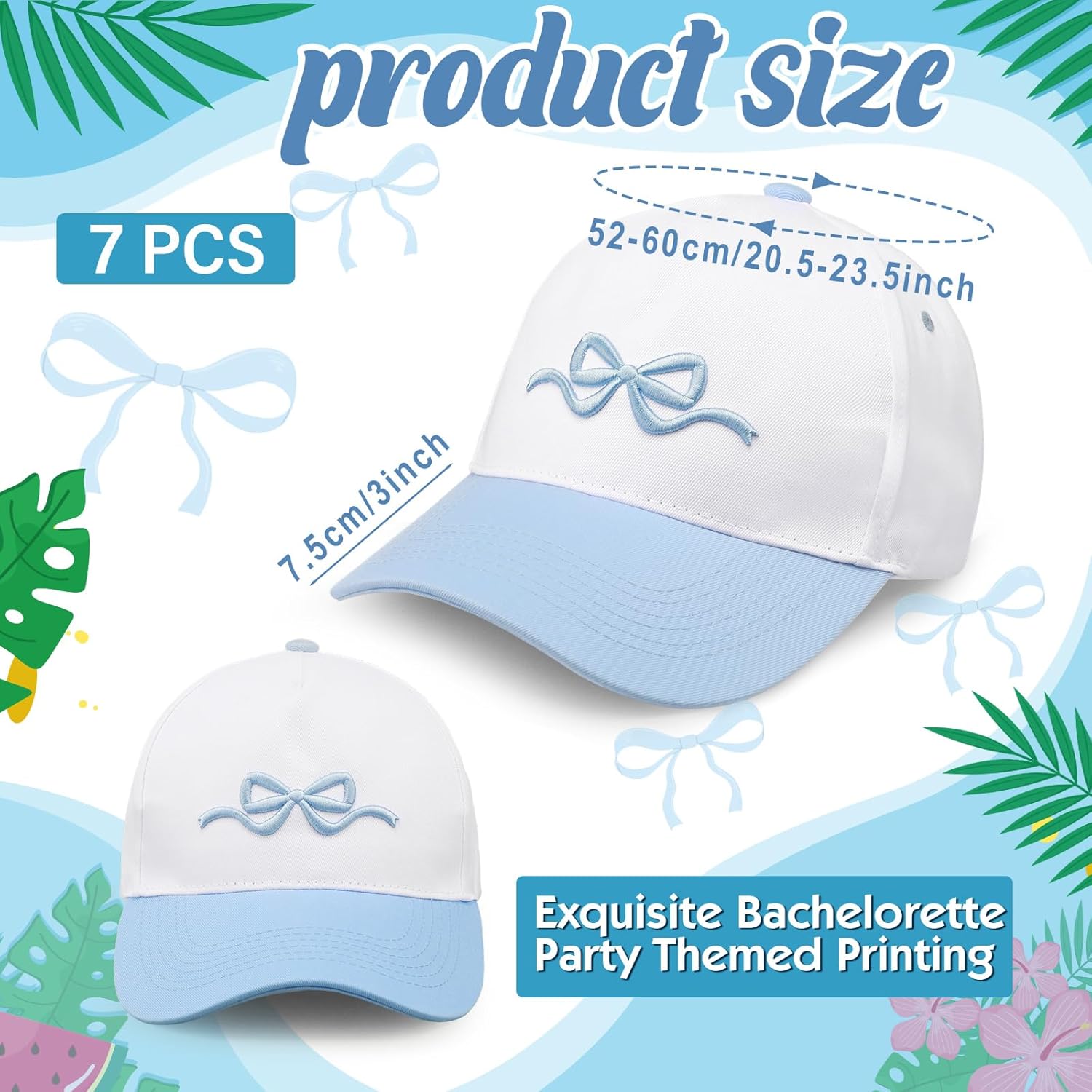 Last Toast on The Coast Bachelorette Bride Trucker Hats Blue Bow Tie Trucker Hats Bachelorette Y2k Bridal Bach Party Headwear