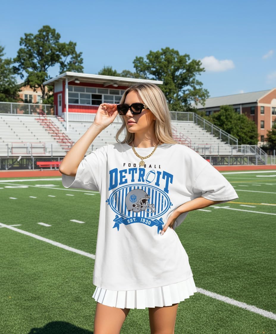 Football Shirts for Women Oversized Football Team Fan Tshirts Game Day Tee Tops Casual Sport Outfits - Image 3