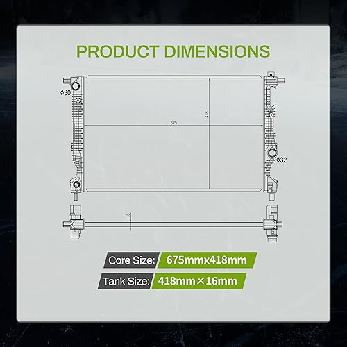 Miniatura 18 de AUTOSAVER88 Radiador compatible con Ram 1500 2009-2018 2011-2013 Ram 2500 3500 3.6L 3.7L 4.7L 5.7L V6 V8