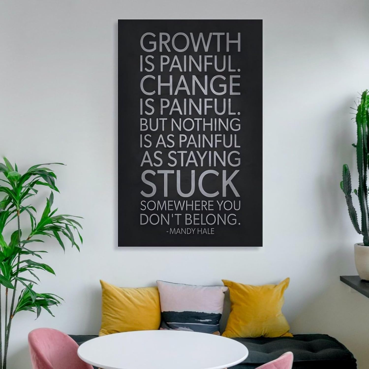 Nothing As Painful As Staying Stuck - Motivational Canvas Printing Poster Wall Art Inspirational Wall Art For Home Office Living Room Decor 16x24inch(40x60cm)