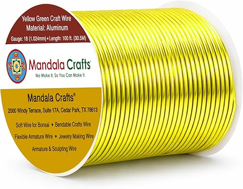 Vista 335 de Mandala Crafts - Alambre de aluminio anodizado de calibre 10 para manualidades de joyería - 32 pies de alambre flexible de cobre coloreado - Doble