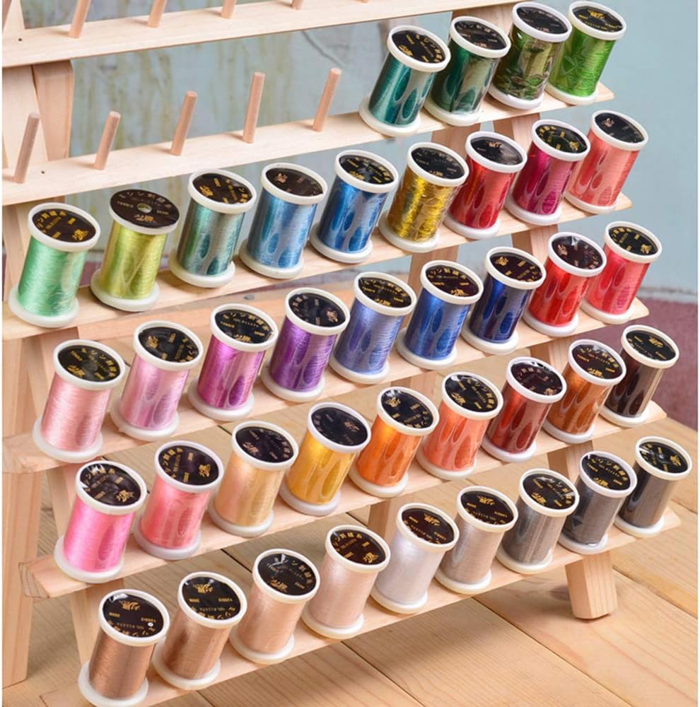 LNKA 40 Brother Colors Polyester Embroidery Machine Thread Kit 280M (300Y) Each Spool for Brother Babylock Janome Singer Pfaff Husqvarna Bernina Embroidery and Sewing Machines