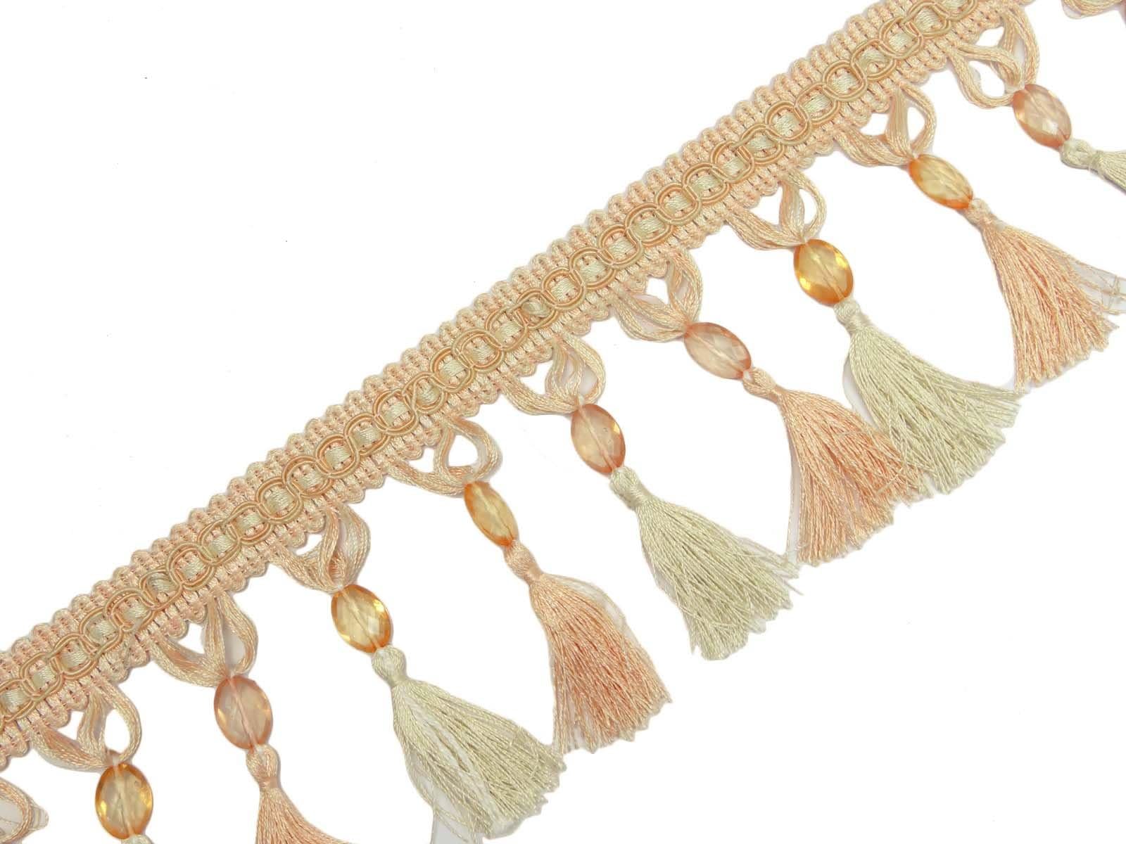 4.3" Wide Upholstery Ribbon Curtain Fringe Lace Indian Trim Sewing By The Yard