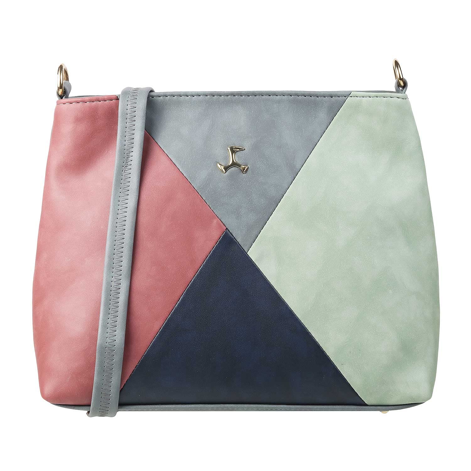 Mochi Women Grey Zip Top Sling Bag (66-7355) (B09W1BDXZN) Amazon Price History, Amazon Price Tracker