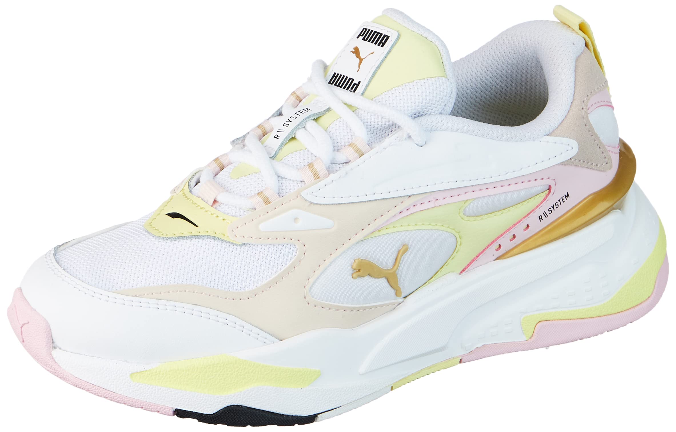 Buy Puma Unisex-Adult RS-Fast Mix Gold Puma White-Pearl-Yellow Pear Sneaker  -3 UK (38224401) at Amazon.in