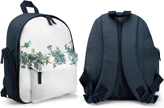 Printed School Backpack Small Kids Backpacks Lightweight School Bags for Girls Boys British Style Flower Basket
