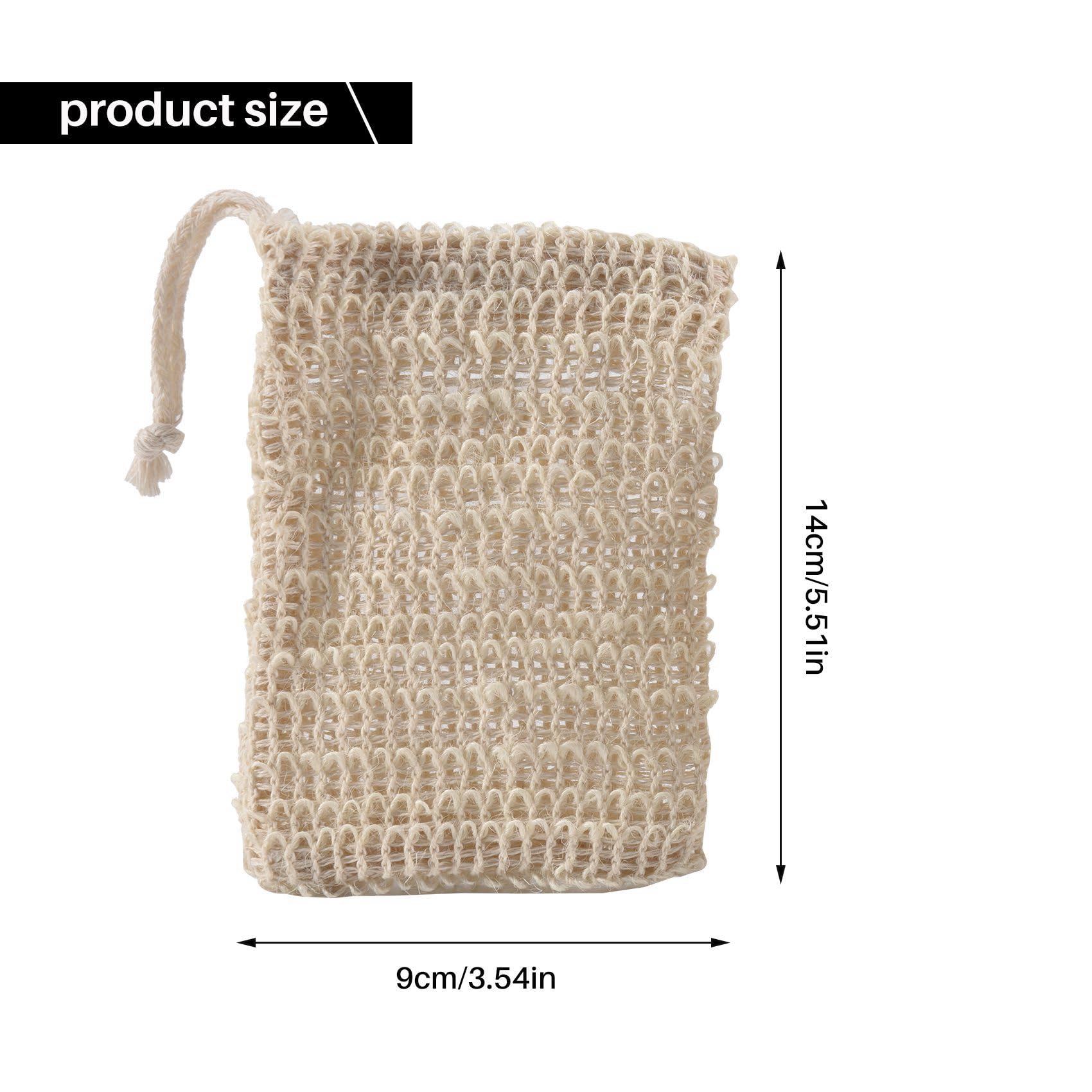 150 Piezas Bolsa de Jabón de Sisal de Baño de Ducha Bolsa de Jabón de Sisal Natural Soporte de Bolsa de Ahorro de Jabón Exfoliante