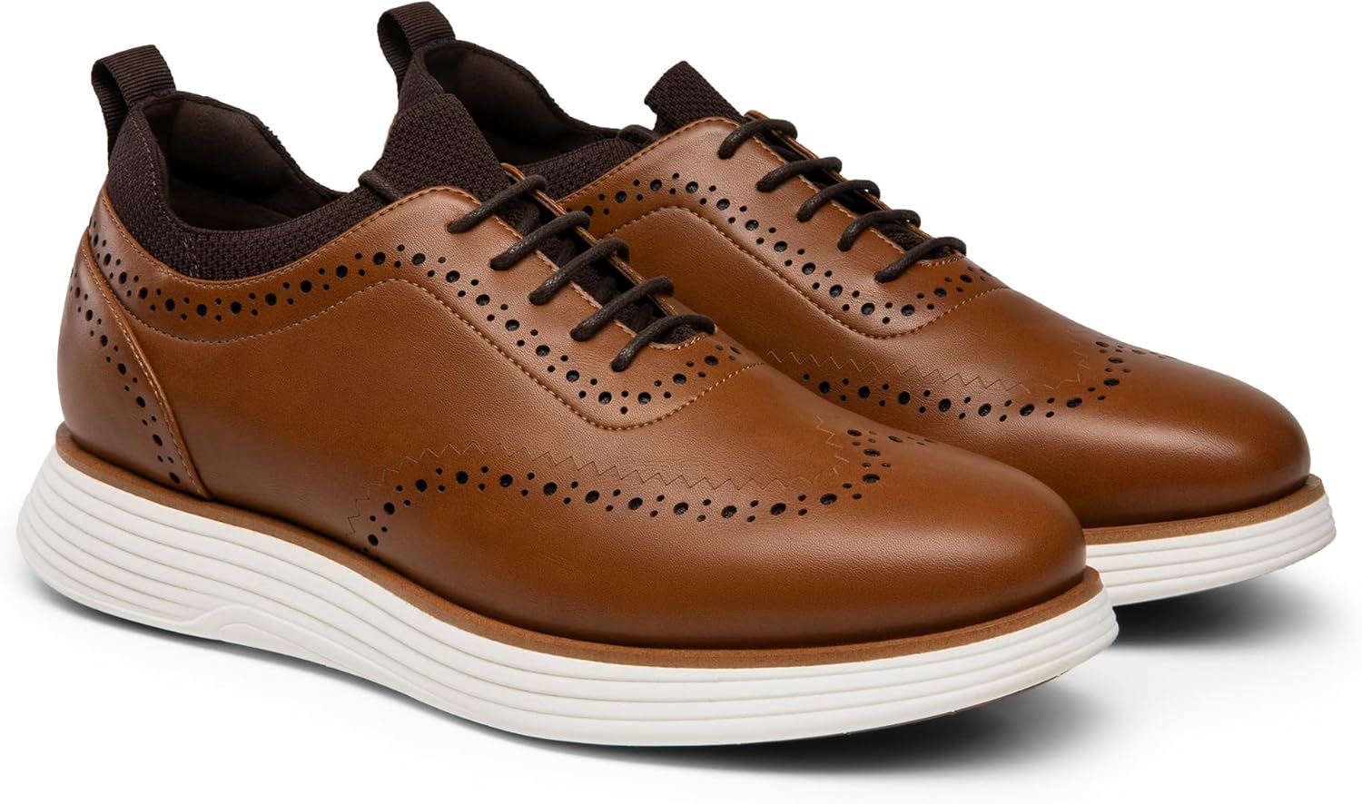 Bruno Marc Men's MaxFlex Dress Sneakers Oxfords Casual Wingtip Brogue Shoes - Image 4