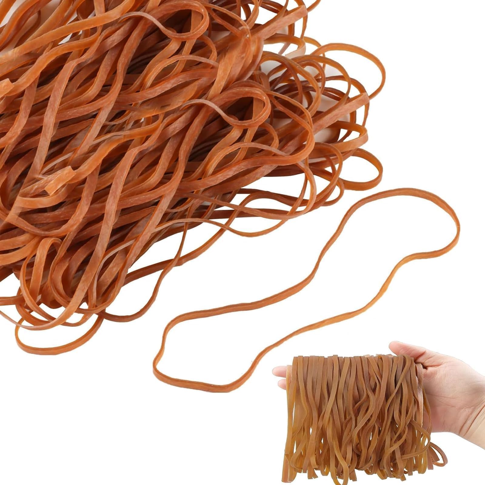 Large Elastic Rubber Bands,125 PCS Heavy Duty Strong Elastic Bands Wide Rubber Band for Office Supply School Home Securing Trash Can Garbage Cans