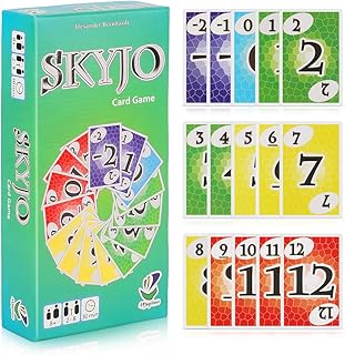 HIULLEN Skyjo Card Game, Families Fun Board Games, The Entertaining Board Game Travel Games Pass the Time for Kids and Adults, Exciting Card Game for Friends and Family, English Version (Blue)