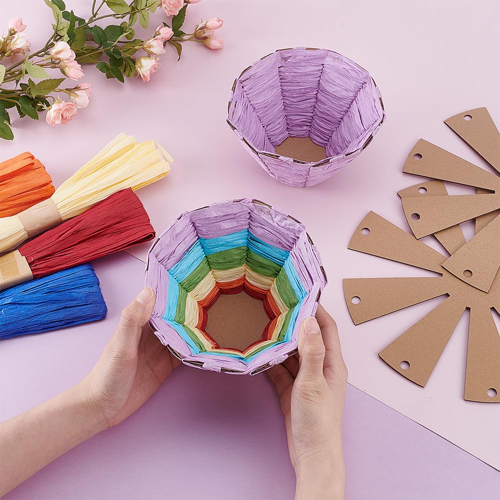 FREEBLOSS 9 Set Woven Basket Kit Woven Easter Basket Kit DIY Woven Basket Set Wicker Basket Kit for Beginners Basket Making Kit with Basket Weaving Supplies Basket Weaving Kits - Image 4