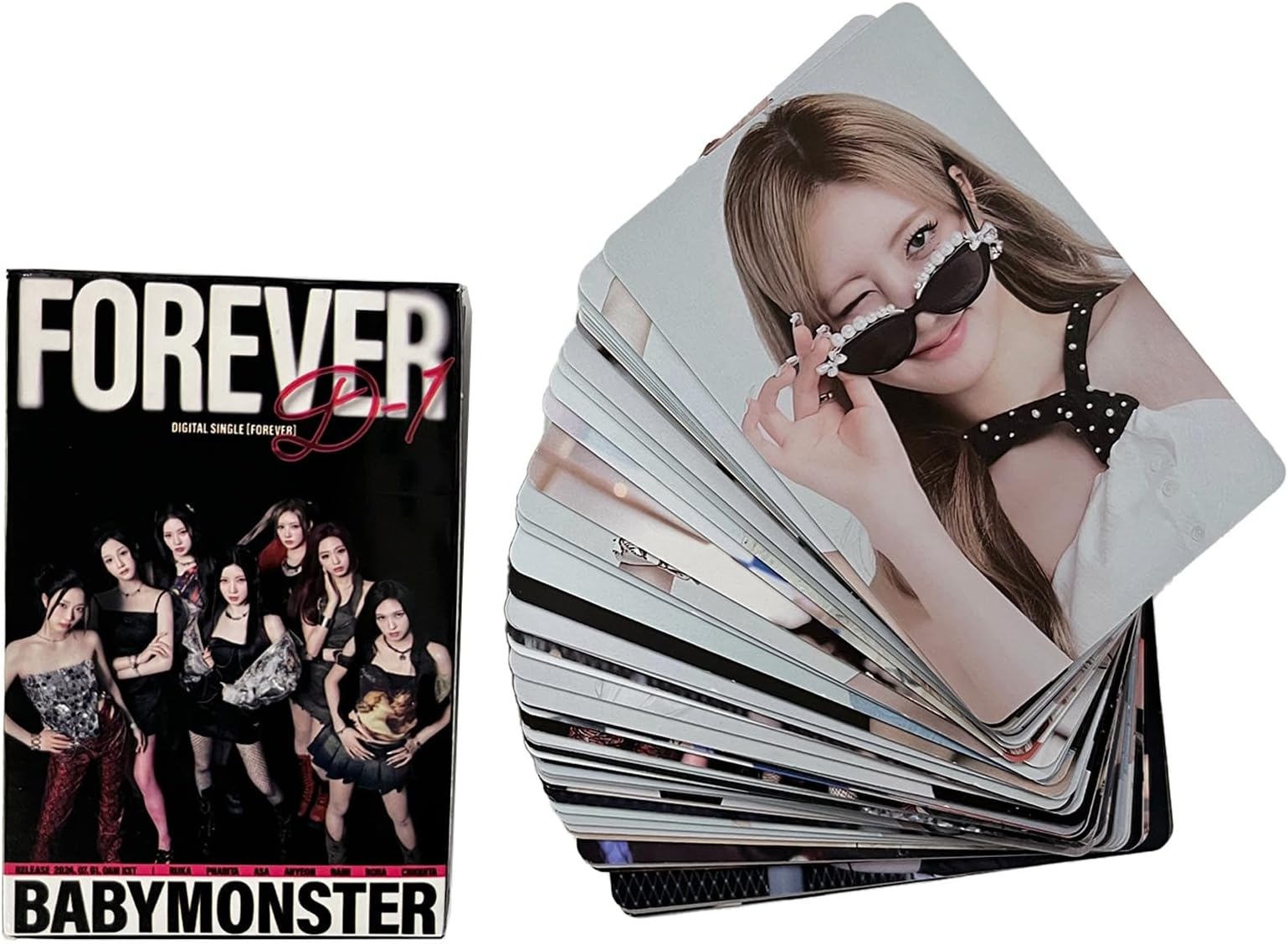 FOURBOM FOREVER Photocards 55PCS BABY MONSTER Photocards FOREVER Album Photo Cards BABY MONSTER Lomo Cards for Fans BABY MONSTER Merch