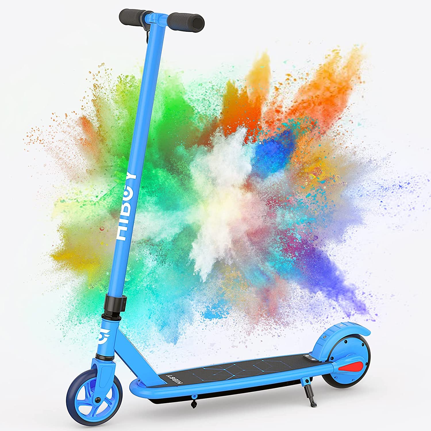 Hiboy Electric Scooter for Kids Age of 612,Flashing Rainbow Led Lights,Lightweight and 6.1'' PU
