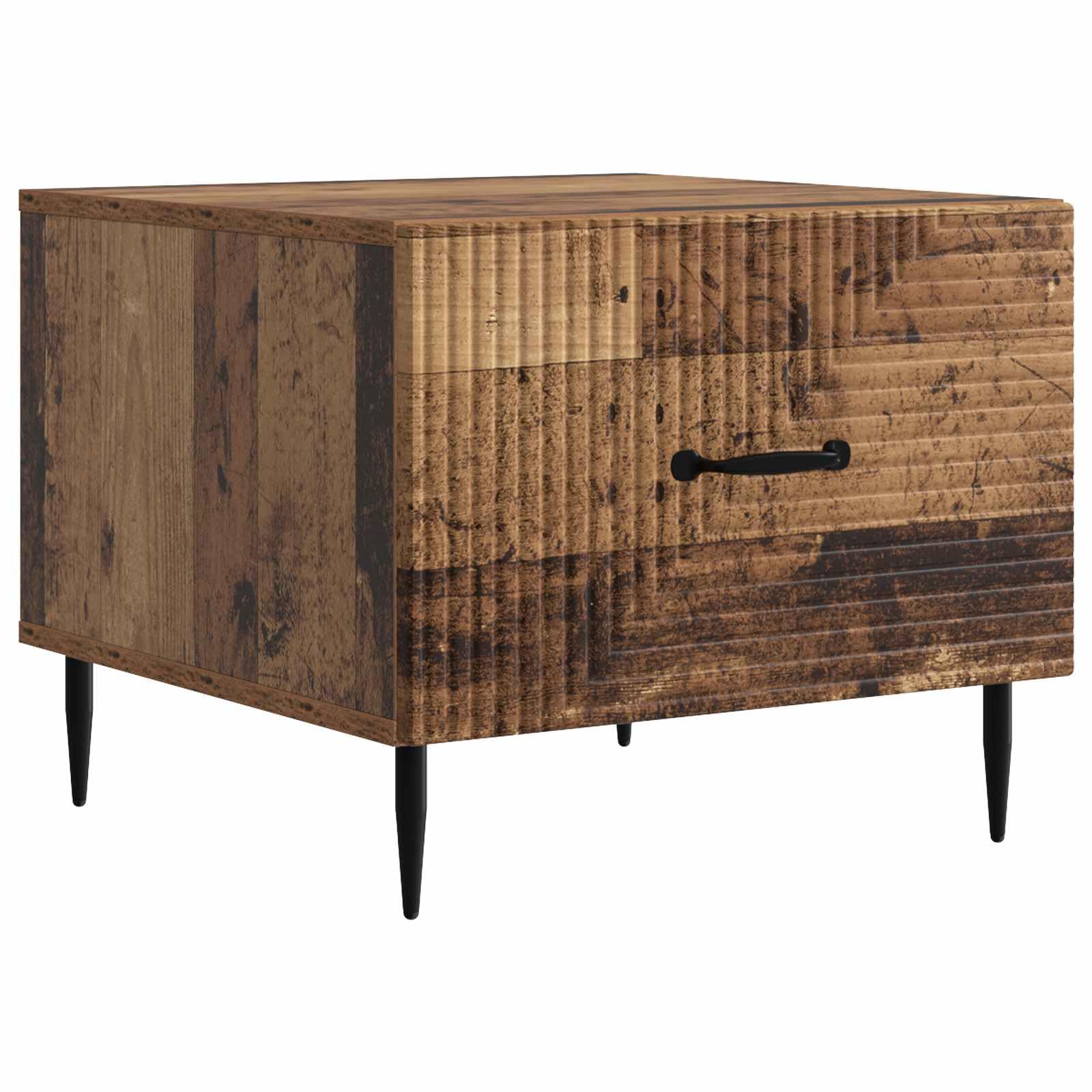 Table basse bois d'ingénierie idéale pour ranger les télécommandes