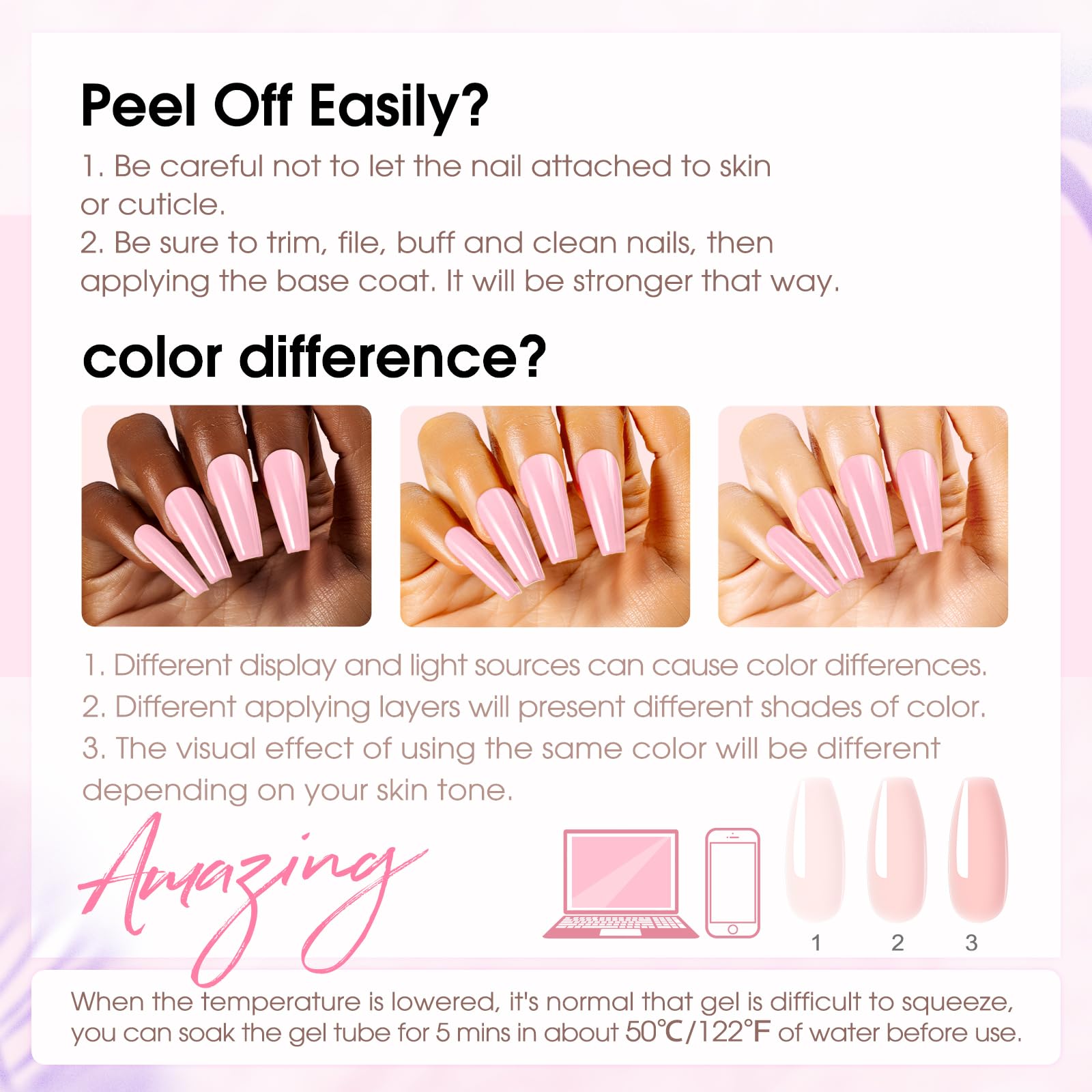 ROSALIND Kit Completo de Poligel para Uñas - 12 Colores 10ml, Lámpara UV, Base y Top Coat, Kit de Arte para Bricolaje en Casa y Profesionales