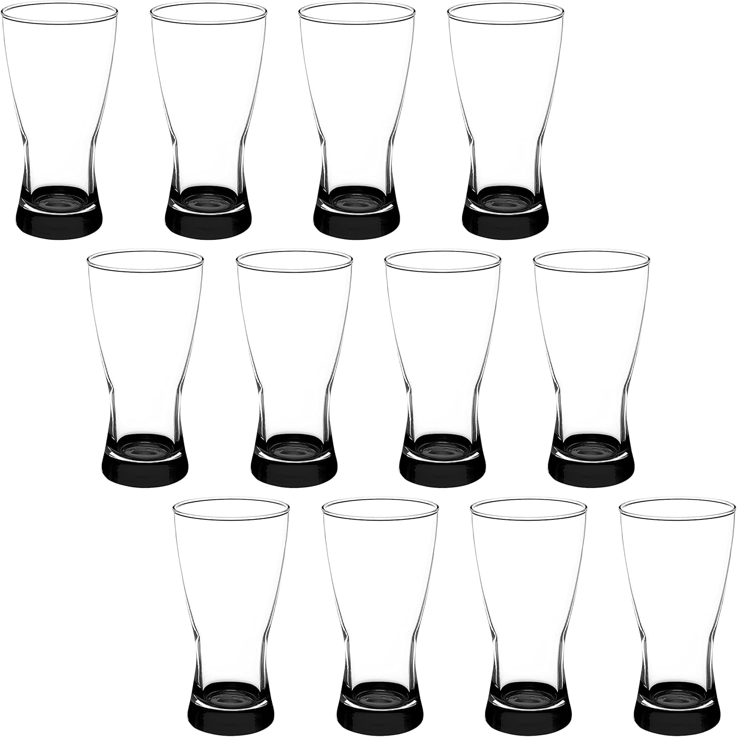 DISCOUNT PROMOS Pilsner Glasses 13.25 oz. Set of 12, Bulk