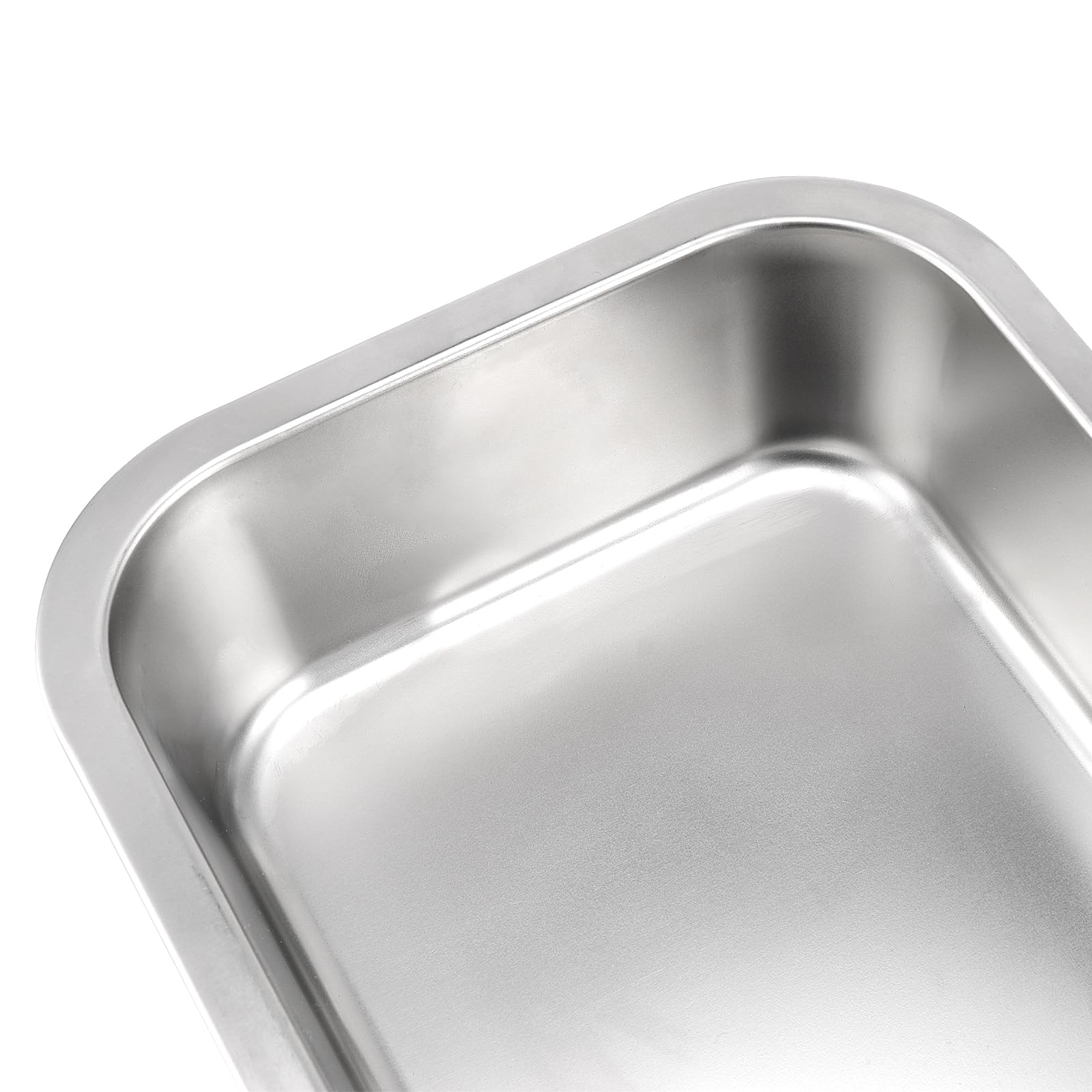 1 teglia da forno rettangolare, 32 x 22 cm, profonda, in acciaio inox, per cucinare e cuocere posate