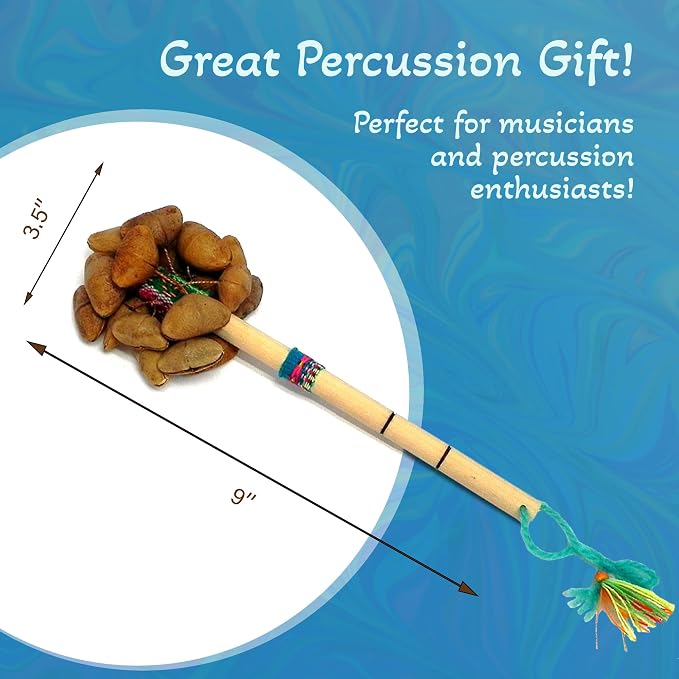 Maracas para adultos Spirit of Nature de semillas y bambú miniatura 4