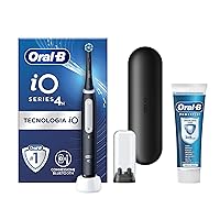 Oral-B Spazzolino Elettrico Ricaricabile iO 4 Nero, 1 Testina Di Ricambio