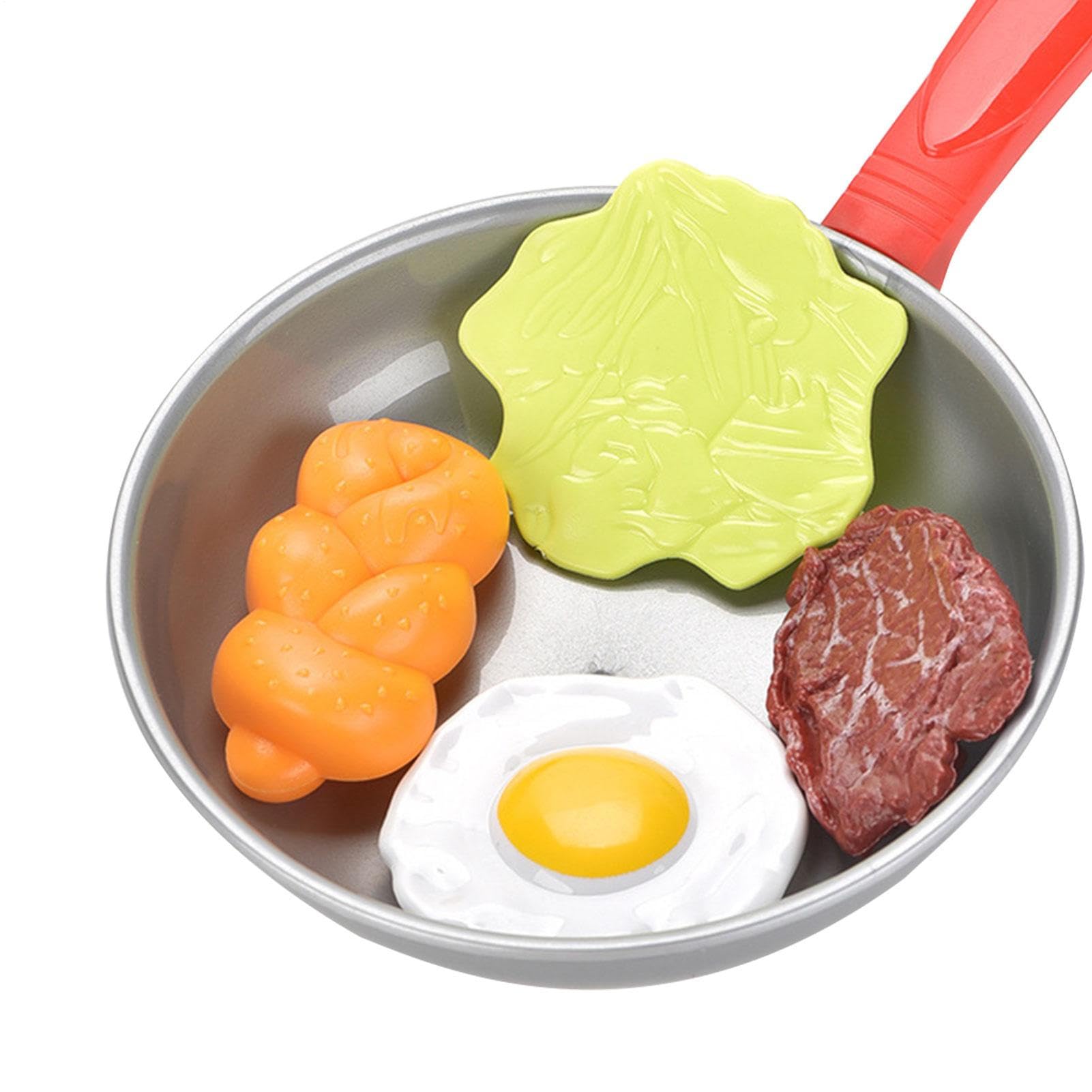 Bratpfanne, Bastelspielzeug für | Fake Foods, Spielset, fantasievolles Entwicklungsspielzeug, lustiges Lernspielzubehör für Kinder ab 3 Jahren
