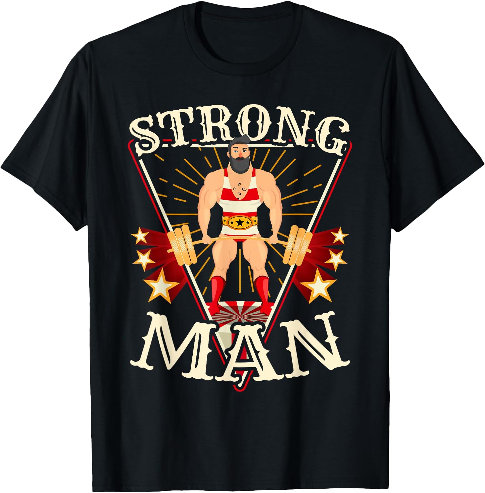 Deadlift Shirt - Vintage Circus Strongman Costume T-Shirt