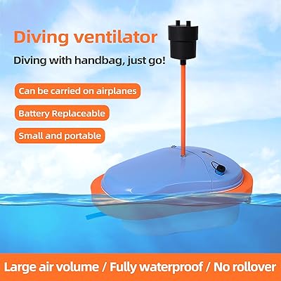 Équipement de plongée sous-marine portable avec masque, ventilateur de plongée en apnée, compresseur d'air de 50 minutes, support de batterie de remplacement