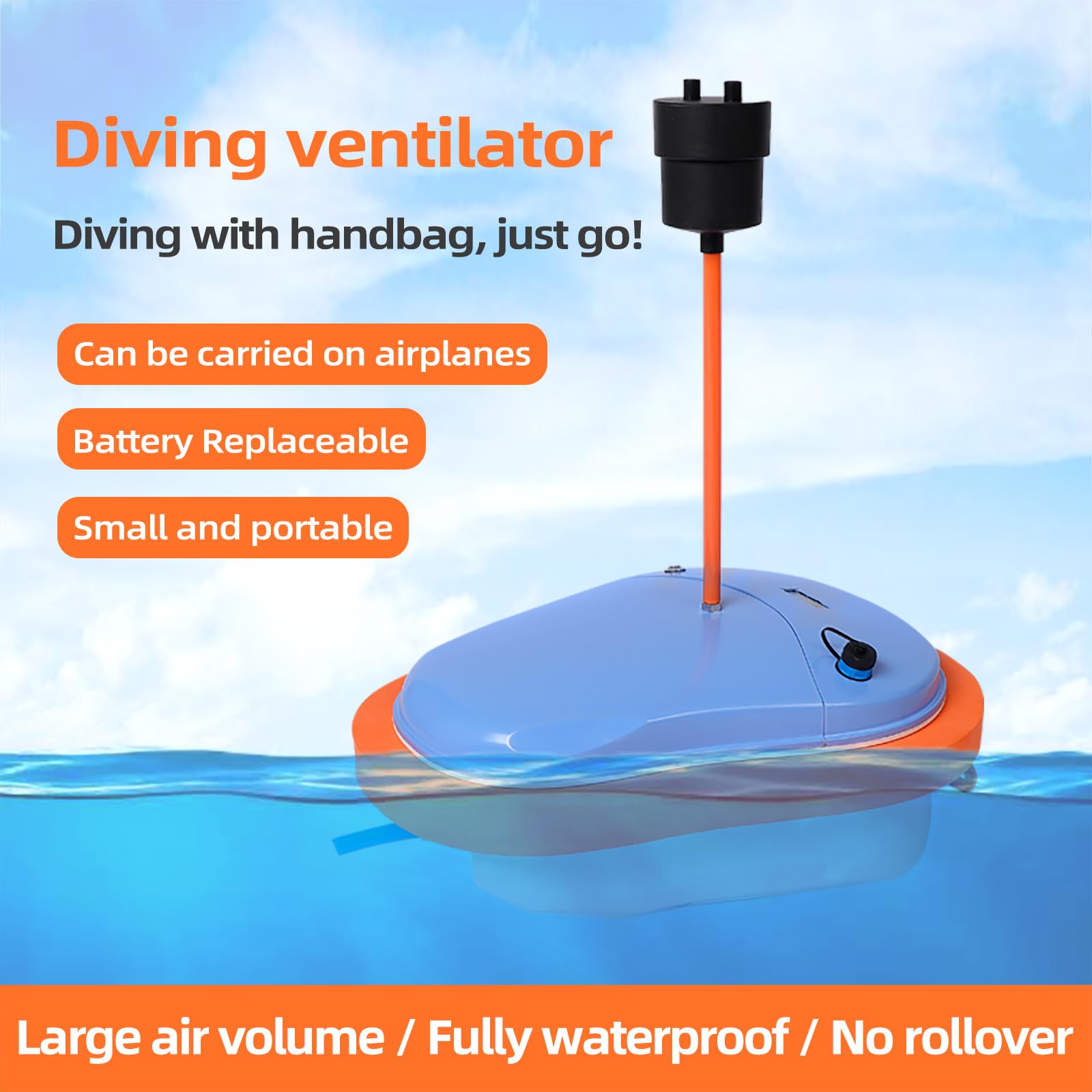 EJ.life ventilateurs de plafond portables avec lumière Ventilateur de