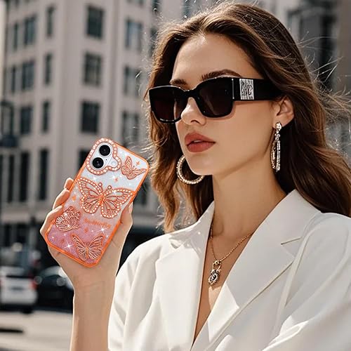 Vista 156 de Fiyart - Funda transparente magnética con purpurina para iPhone 12 para mujeres, con grabado "Love" metálico, protección para cámara y antigolpes