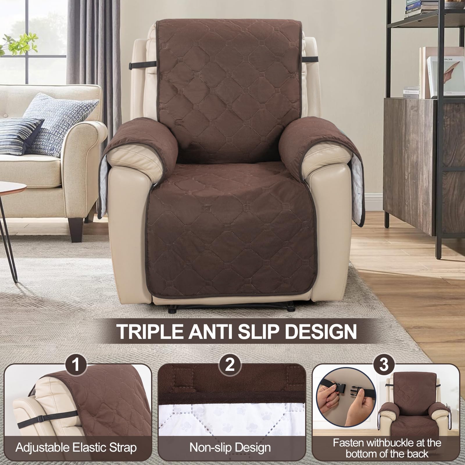 Leorate Waterproof Recliner Sofa Cover - Image 3