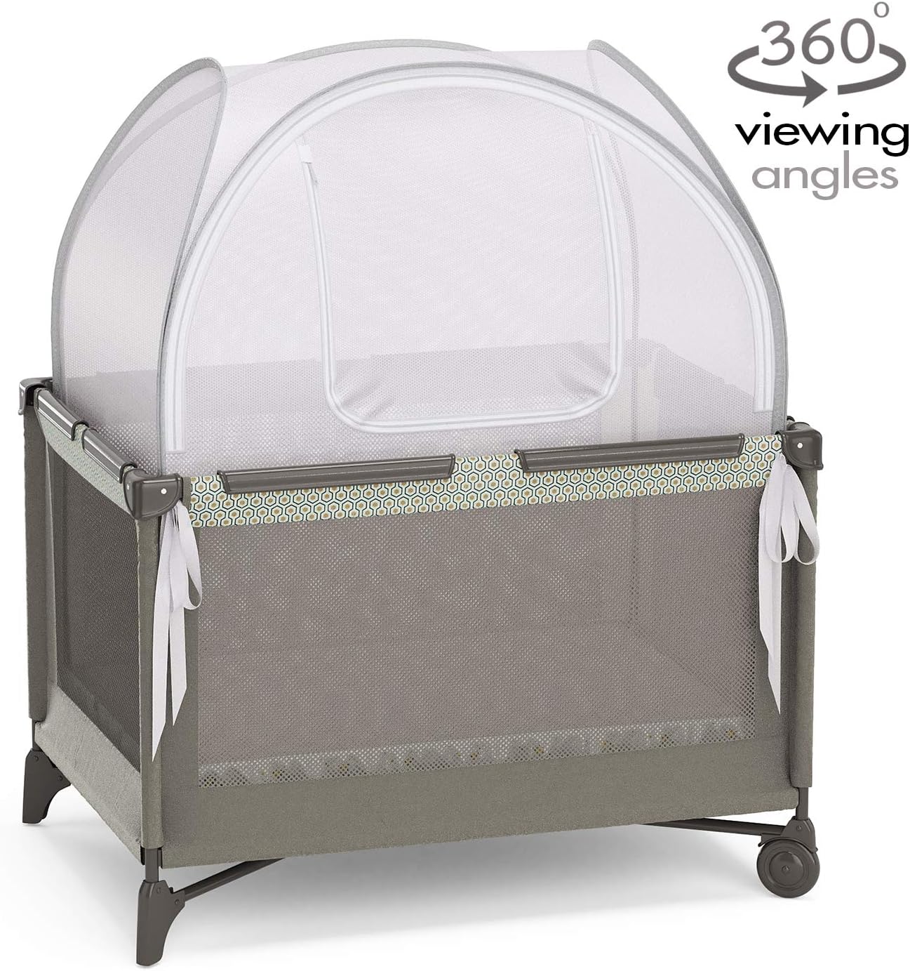 Nahbou Baby Crib Tent Pack n Play: Net Cover Crib Tent to Keep Baby from Climbing Out and Safety Crib Tent to Keep Cats Out. Popup Crib Net and Crib Cover Protects Against Mosquito Bites & Toddlers : Baby