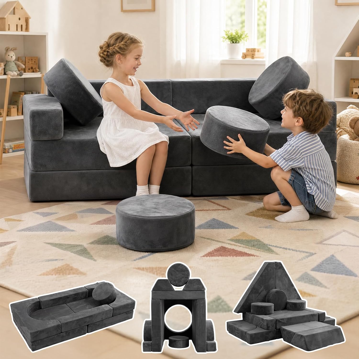HOMFINE 16-Piece Play Couch - Image 1
