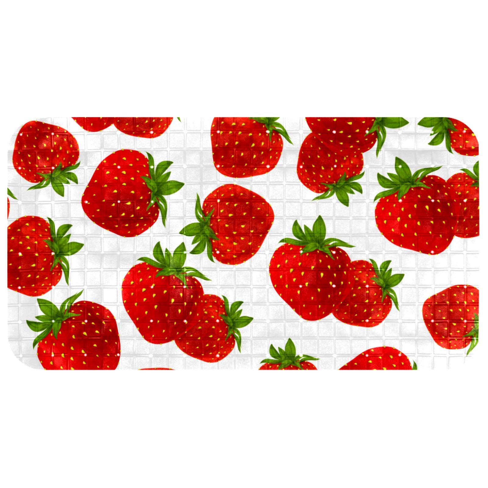 Tapis de baignoire antidérapant pour sécuriser le bain des enfants motif fraise