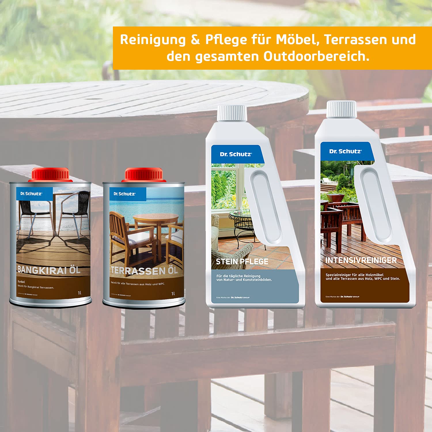 Dr. Schutz Holz Entgrauer 2,5 L | Holzreiniger für vergraute Holzoberflächen im Außenbereich | Holzentgrauer für frische Optik | Holz Aufheller | Terrassenreiniger | Entgrauer Holz | Teak Entgrauer