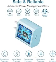 Vista 4 de Cargador USB C de 6 pies Azul