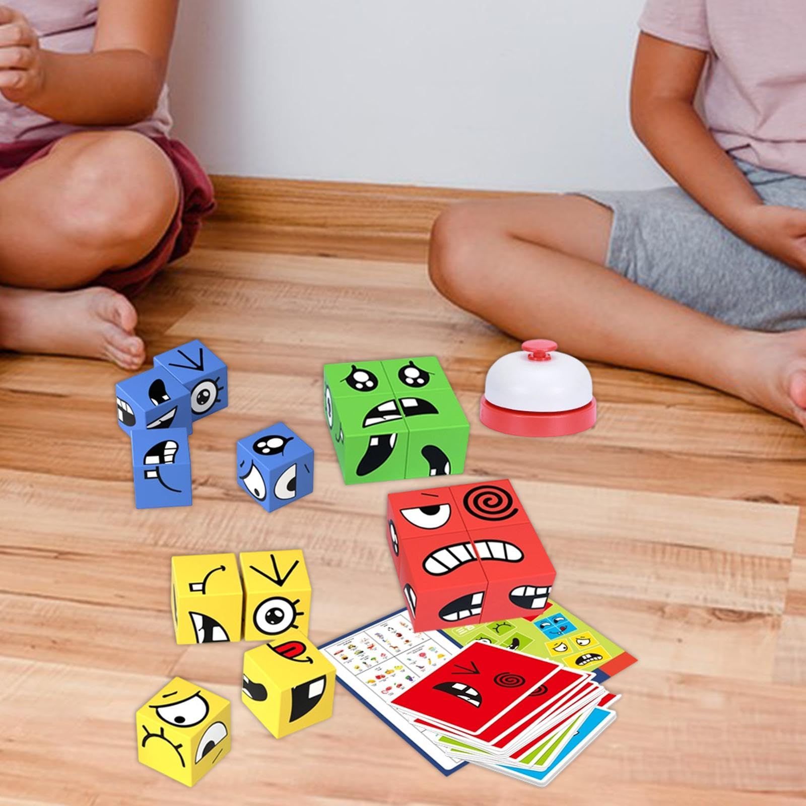 Amazon | Colcolo キューブビルディングブロックゲーム 顔が変わる