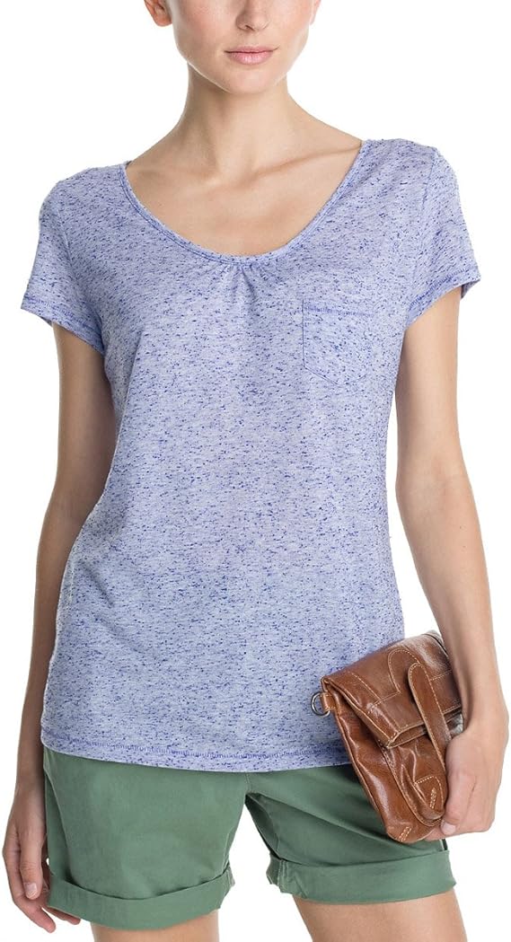 ESPRIT T-Shirt Girocollo 100% Cotone, 650/rosa Scuro., XS