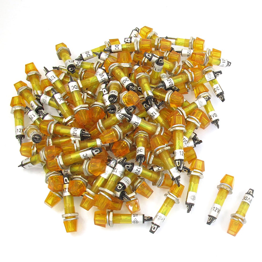 ZHuidjo 100 Pcs DC suitablevoltageV 7mm Orange Bulb Power Signal Indicator Light Pliot Lamp (SN: c09 bf5 598 a10 e98)