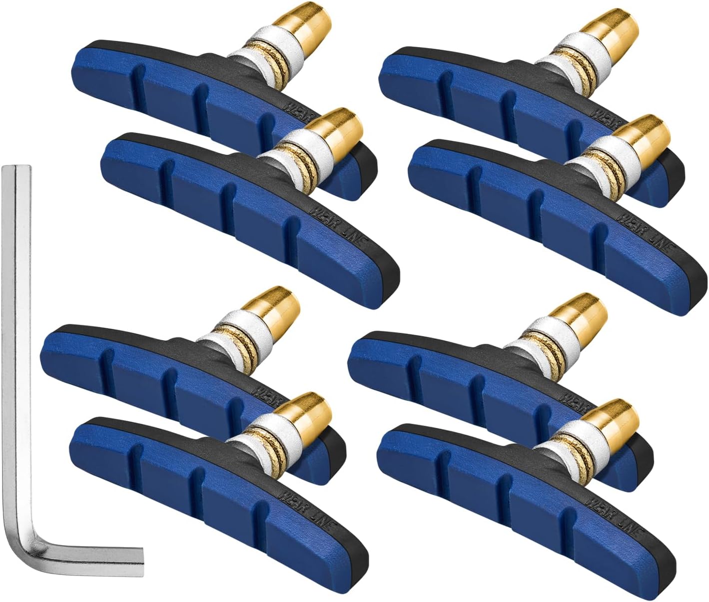 Corki Cycles Mountain Bike V Brake Pads Set (Black Blue Pink 2 Pairs/4 Pairs Out there)